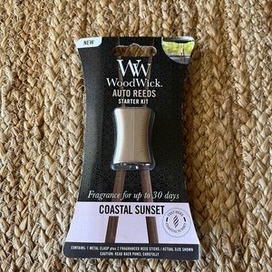 New WoodWick Coastal Sunset Hanging Auto Reeds Air Freshener Starter Kit